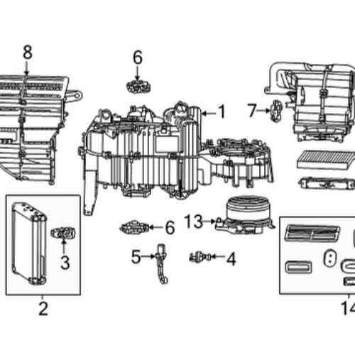 Mopar 68470763AA HEATER SUPPLY AND RETURN